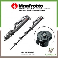 XPRO 5-Section photo monopod, aluminum with Quick power lock MPMXPROA5